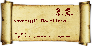 Navratyil Rodelinda névjegykártya